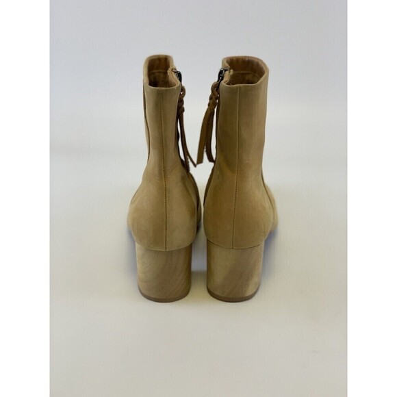 BOGO Toms Evie Honey Tan Nubuck Stack Heel Ankle Boot Side Zip 10012284 Women 7 - Picture 4 of 15
